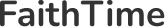 The word FaithTime in bold, black font on a light gray background.