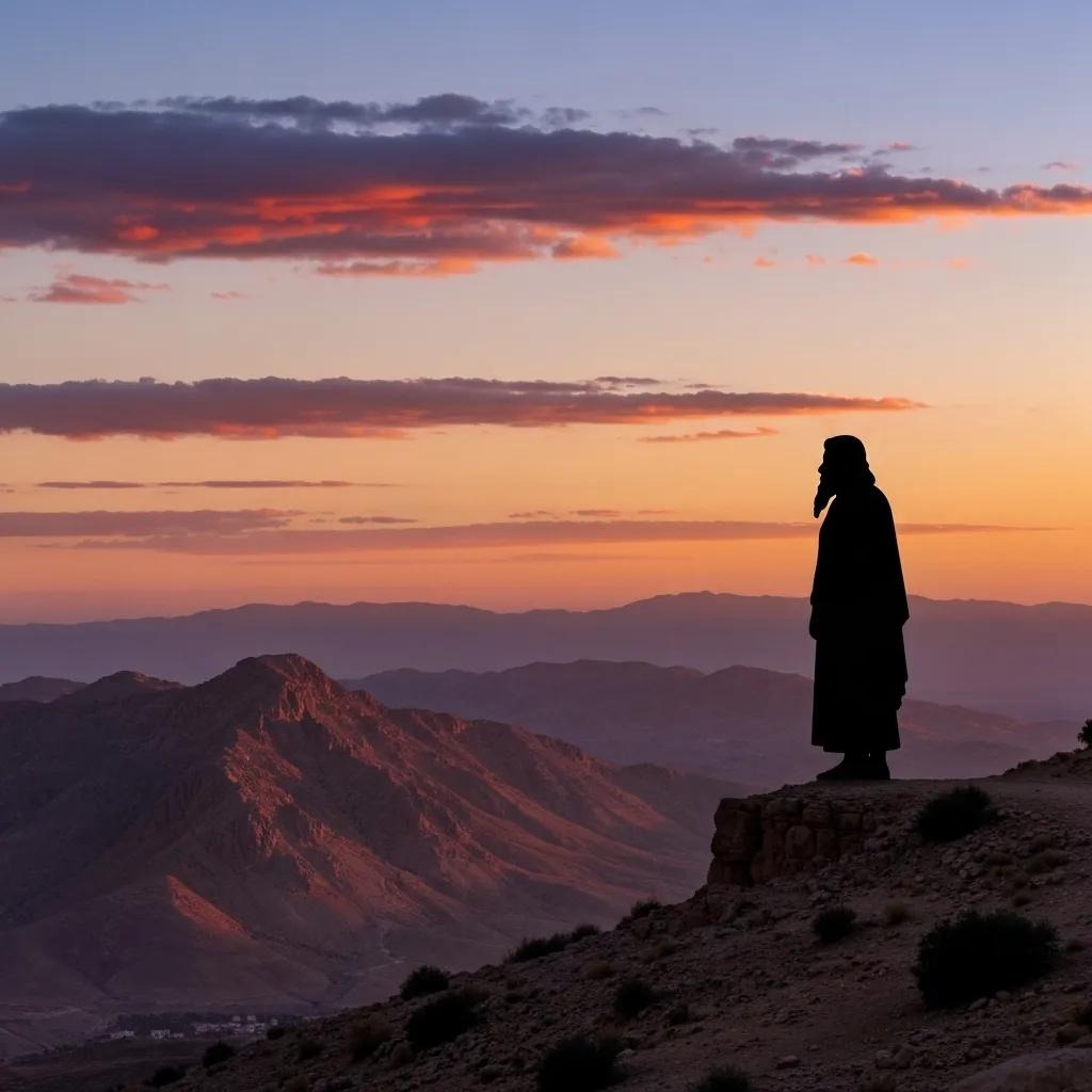 a person standing on the top of mountain