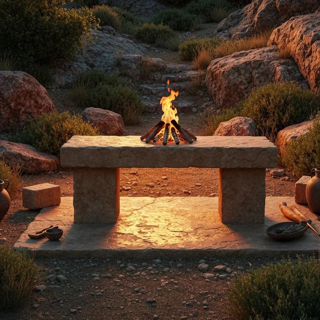 a stack of wood fire